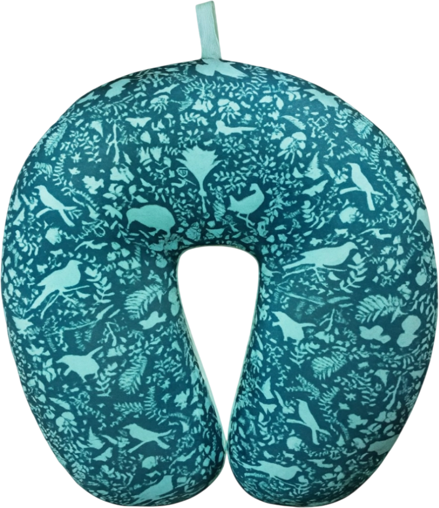 Pk Travel Pillow Bean Kiwi Silhouette Teal