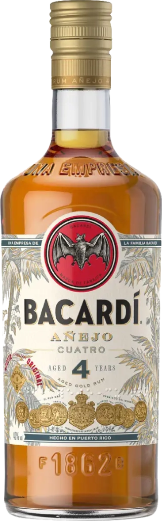 Bacardi Añejo Cuatro Aged 4 years 40% 1L