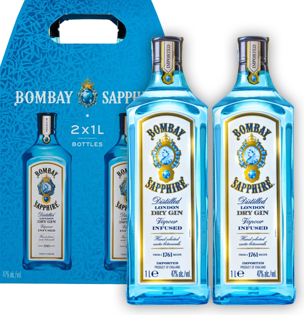 Bombay Sapphire Twinpack 2x1L 47% 