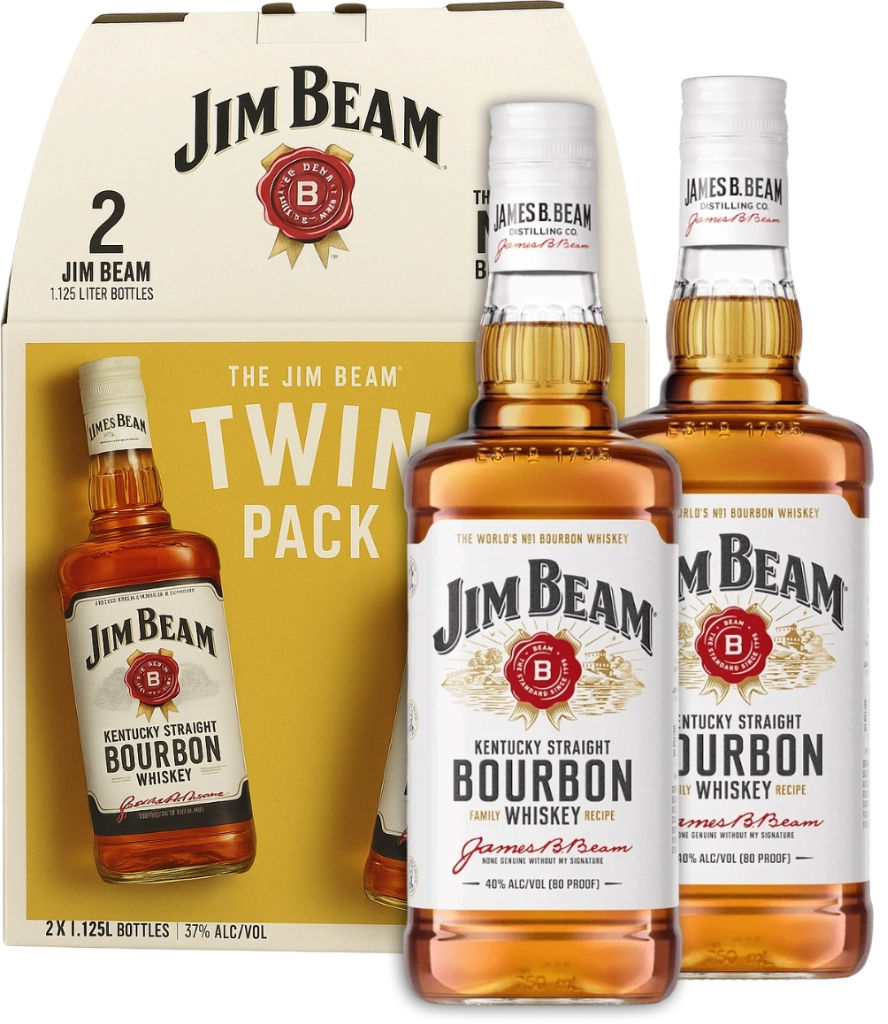 Jim Beam White Twin Pack 37% 2x1.125L