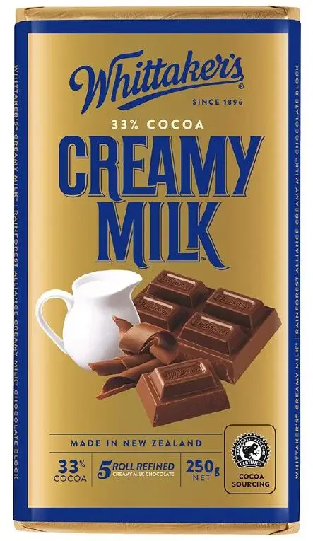 Whittakers Creamy Milk Chocolate Block 250G