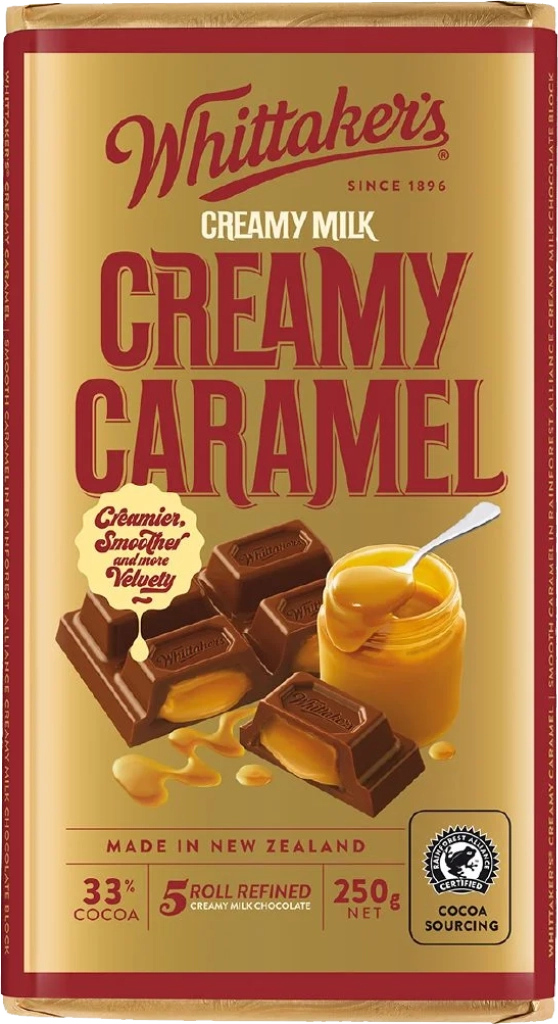 Whittakers Creamy Caramel Chocolate Block 250G