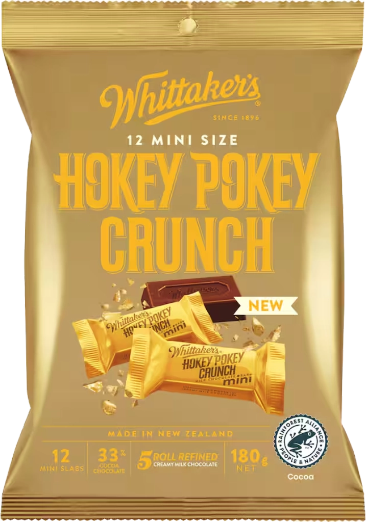 Whittaker's Hokey Pokey Crunch Chocolate Share Bag 180G