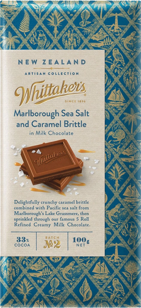 Whittaker's Sea Salt Caramel Chocolate Block 100G