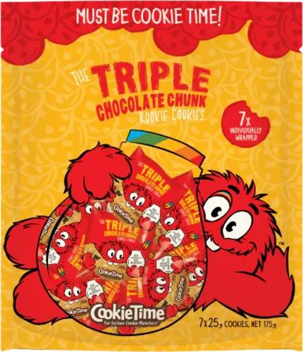 Cookie Time Rookie Triple Chocolate Cookie 7Pk