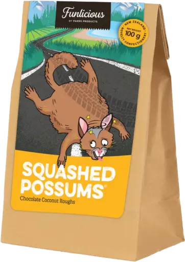 Funlicious Sweets Squashed Possums 100G