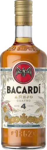 [AR012] Bacardi Añejo Cuatro Aged 4 years 40% 1L