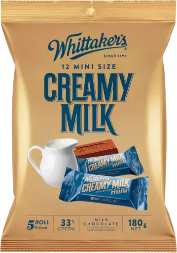 Whittaker's Creamy Milk Chocolate Share Bag 180G