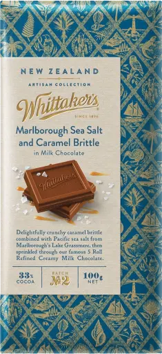 Whittaker's Sea Salt Caramel Chocolate Block 100G