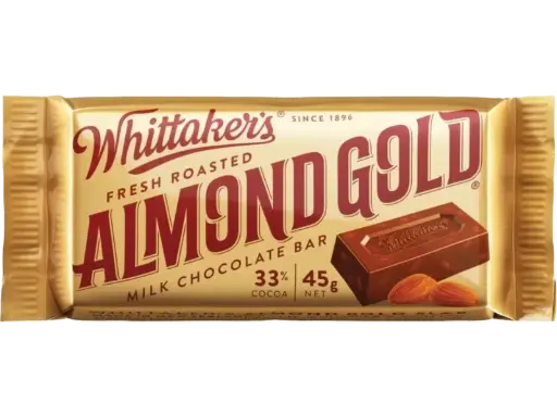 Whittaker's Almond Gold Slab Chocolate 45G